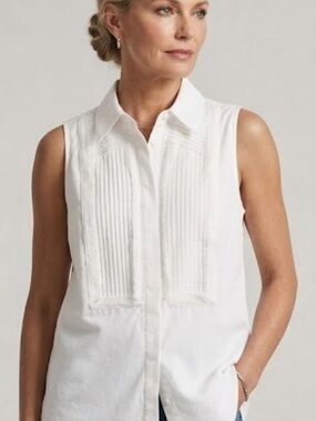 Ann Taylor Pintuck Front Shirt